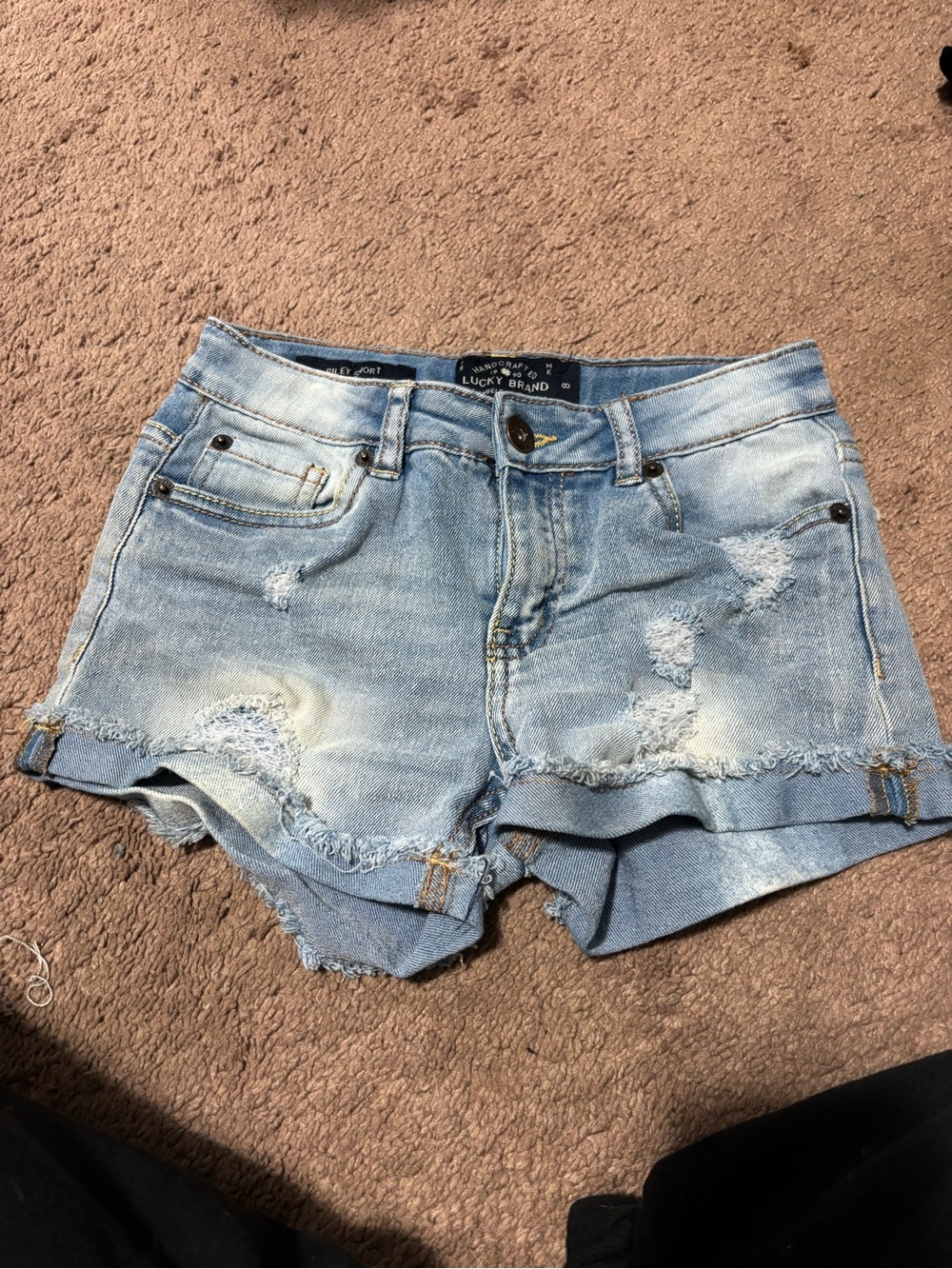 Lucky Brand Light Wash Distressed Denim Shorts
